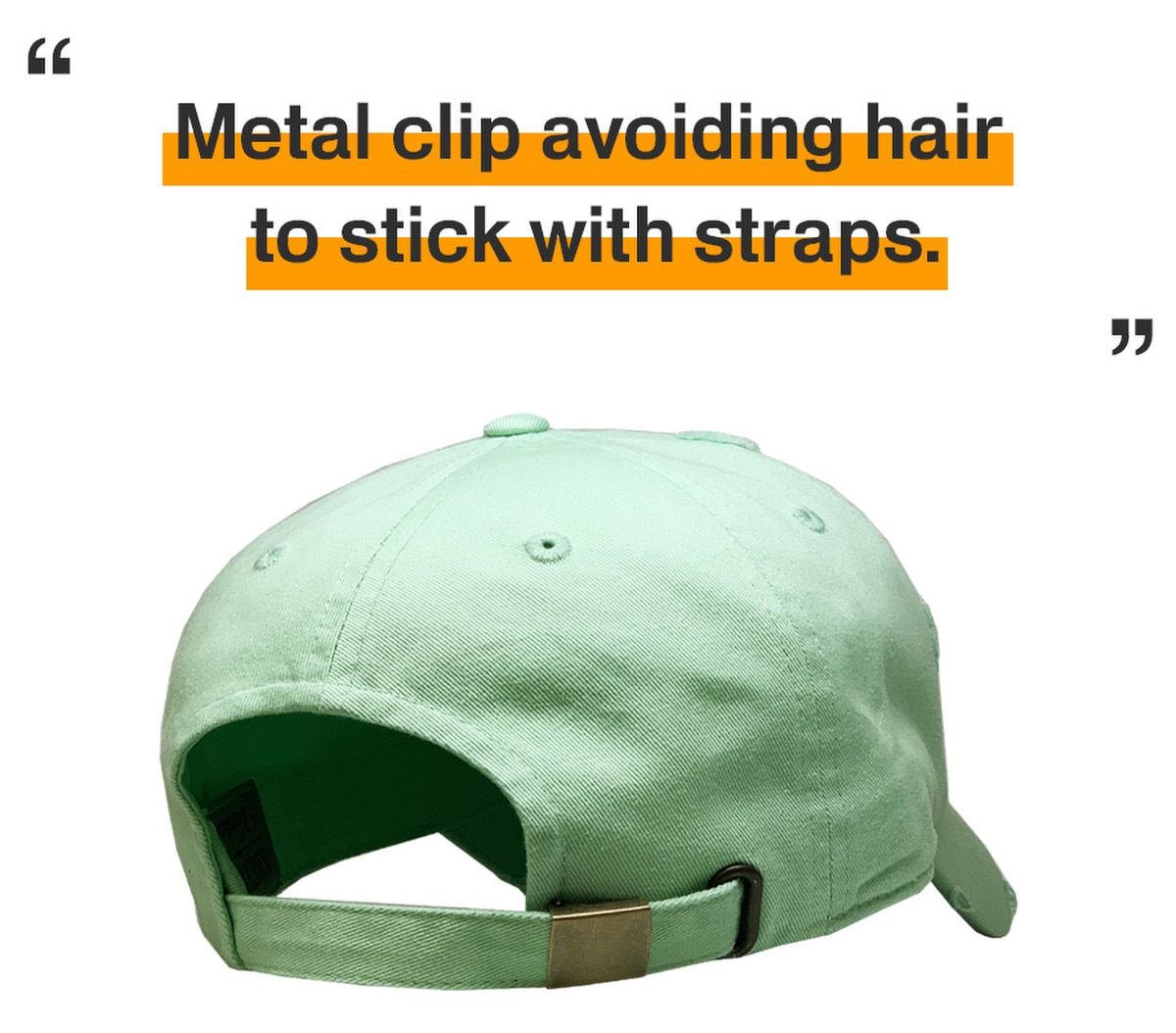 Pistachio Distressed Vintage Baseball Cap Back Side View
